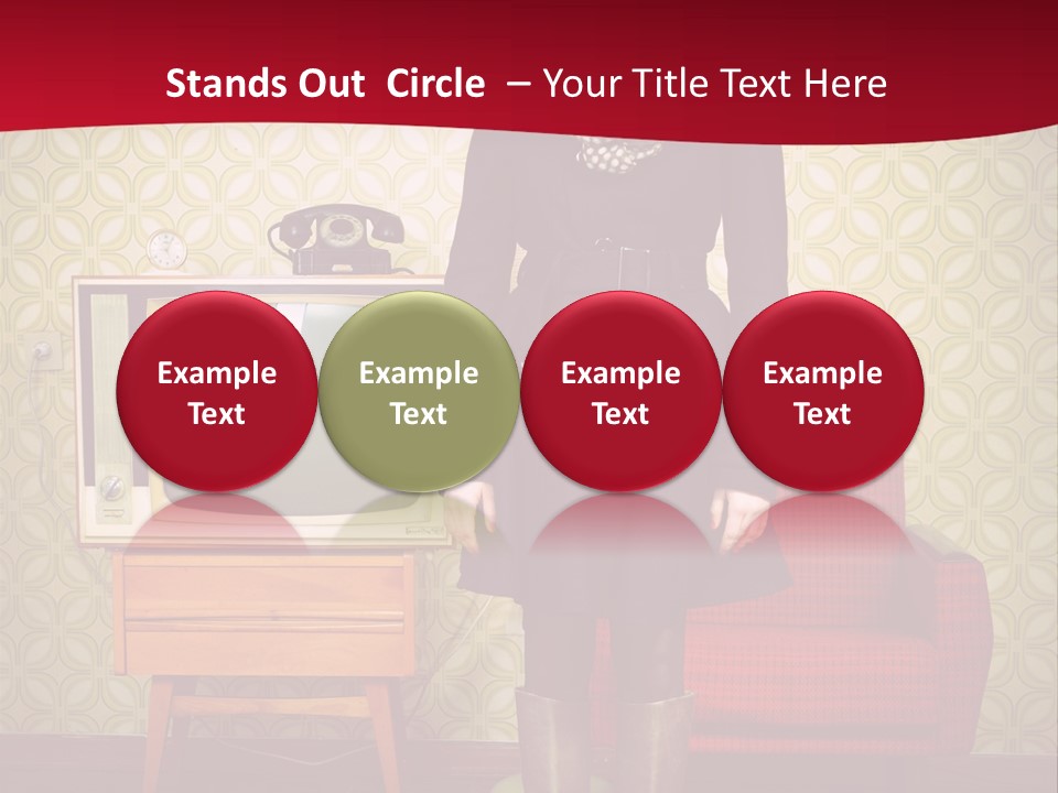 A Woman Standing In Front Of A Tv PowerPoint Template
