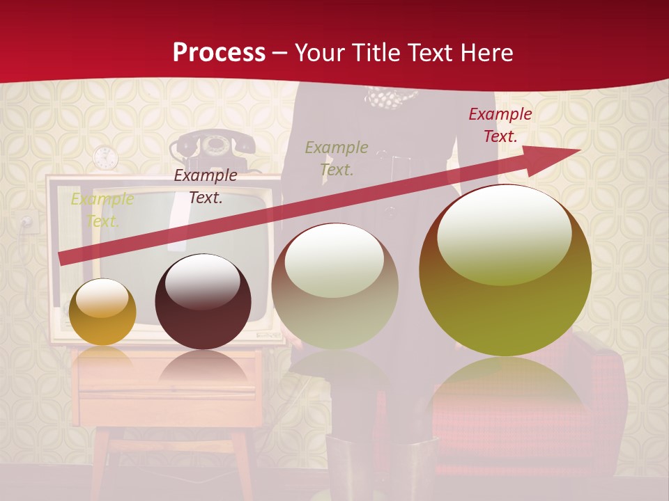 A Woman Standing In Front Of A Tv PowerPoint Template