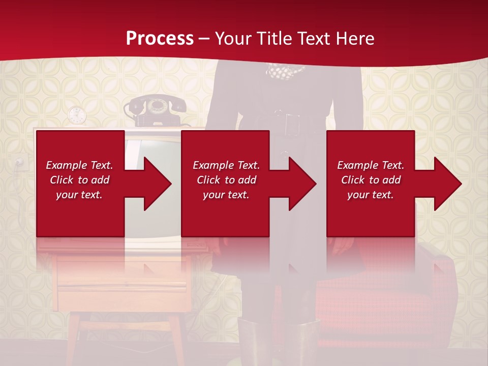 A Woman Standing In Front Of A Tv PowerPoint Template