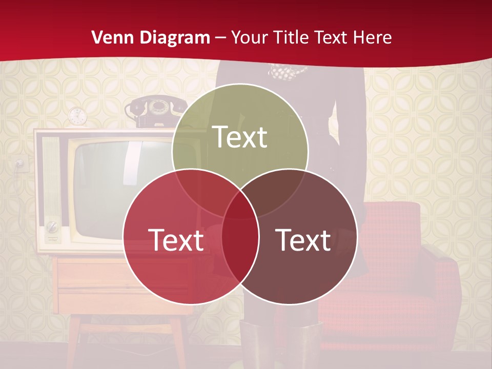A Woman Standing In Front Of A Tv PowerPoint Template