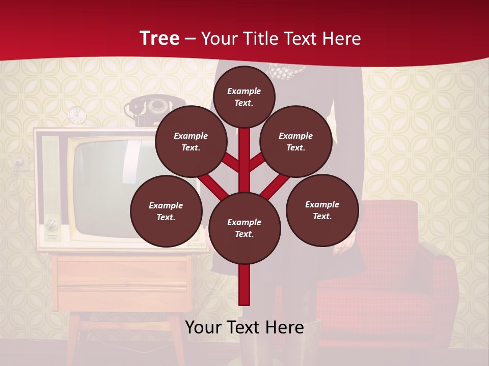 A Woman Standing In Front Of A Tv PowerPoint Template