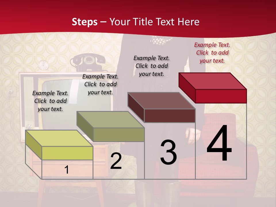 A Woman Standing In Front Of A Tv PowerPoint Template