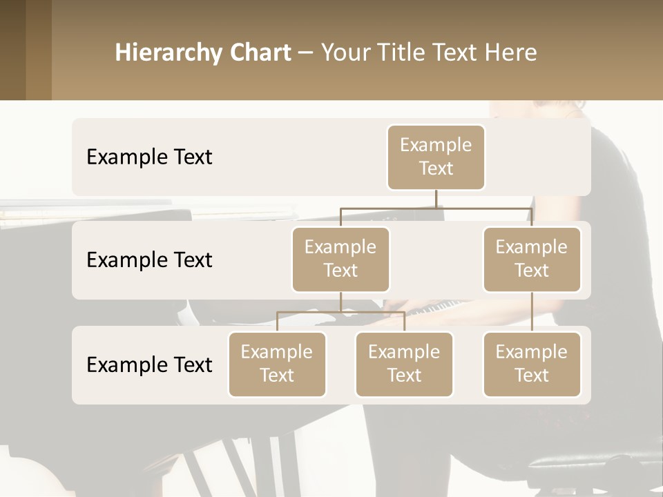 A Woman In A Black Dress Playing A Piano PowerPoint Template