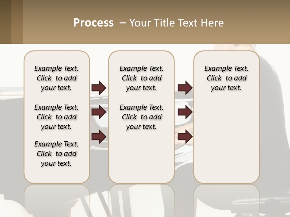 A Woman In A Black Dress Playing A Piano PowerPoint Template