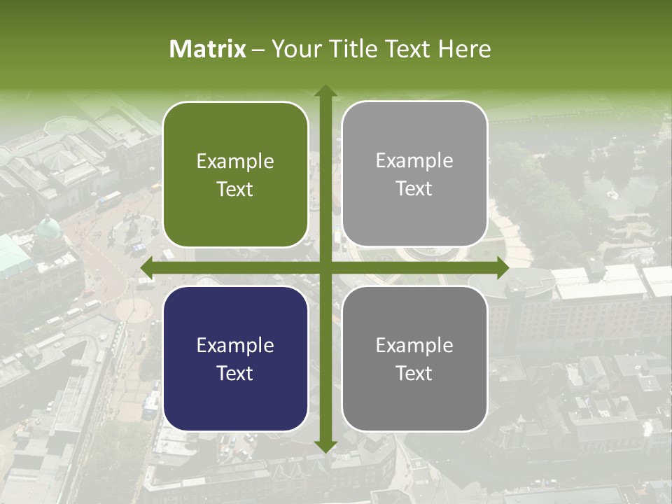 An Aerial View Of A City With Lots Of Buildings PowerPoint Template