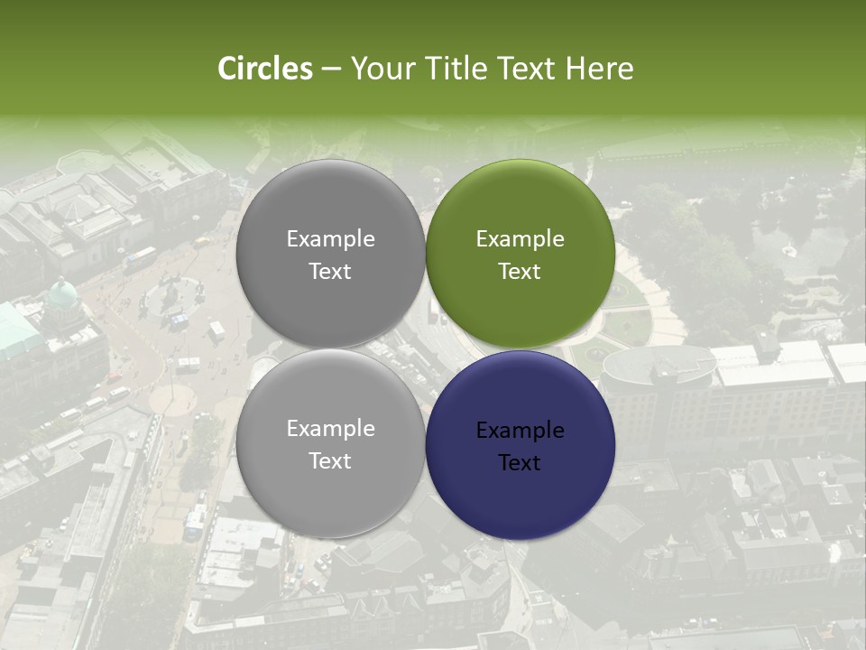 An Aerial View Of A City With Lots Of Buildings PowerPoint Template