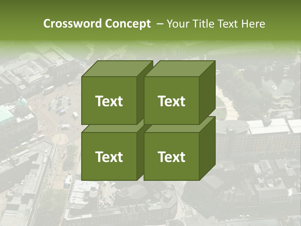 An Aerial View Of A City With Lots Of Buildings PowerPoint Template