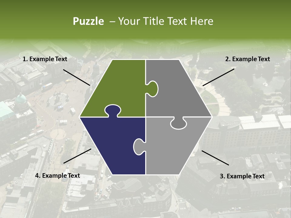 An Aerial View Of A City With Lots Of Buildings PowerPoint Template