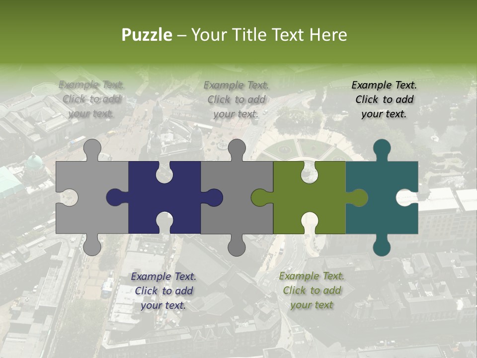 An Aerial View Of A City With Lots Of Buildings PowerPoint Template