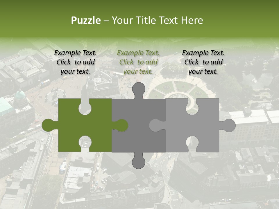 An Aerial View Of A City With Lots Of Buildings PowerPoint Template
