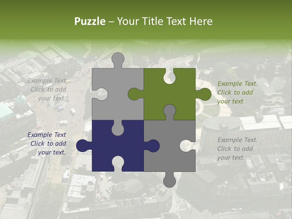 An Aerial View Of A City With Lots Of Buildings PowerPoint Template