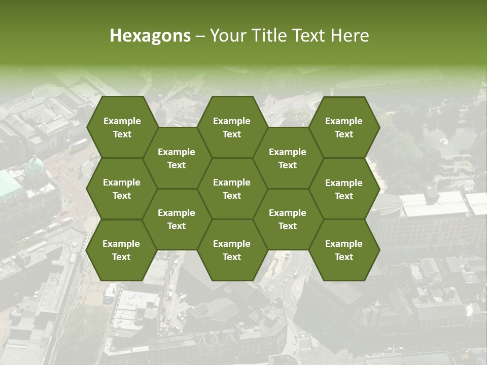 An Aerial View Of A City With Lots Of Buildings PowerPoint Template