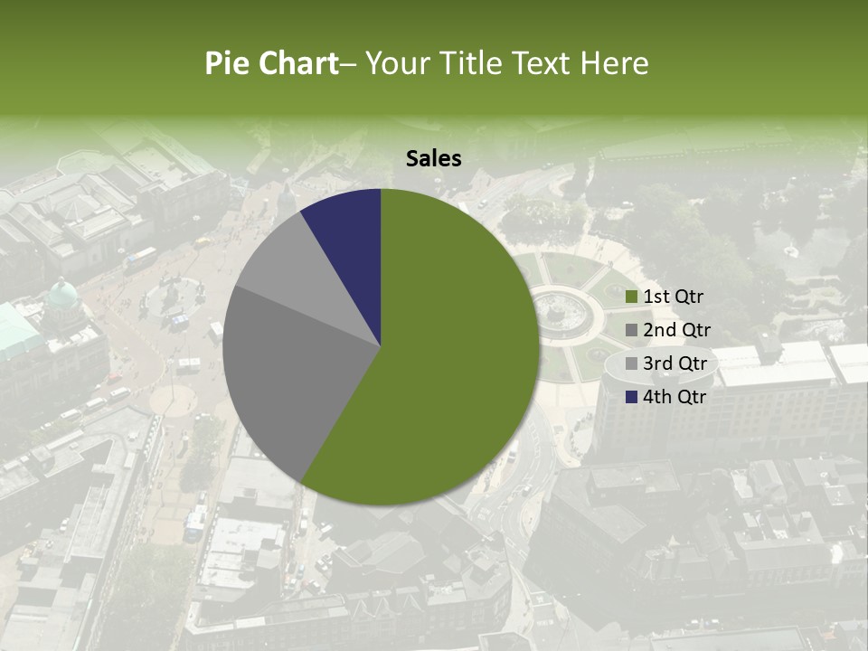 An Aerial View Of A City With Lots Of Buildings PowerPoint Template
