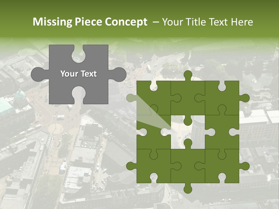An Aerial View Of A City With Lots Of Buildings PowerPoint Template
