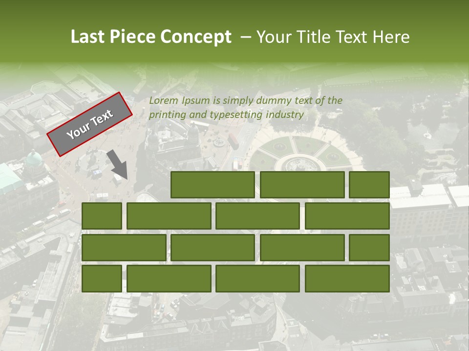 An Aerial View Of A City With Lots Of Buildings PowerPoint Template