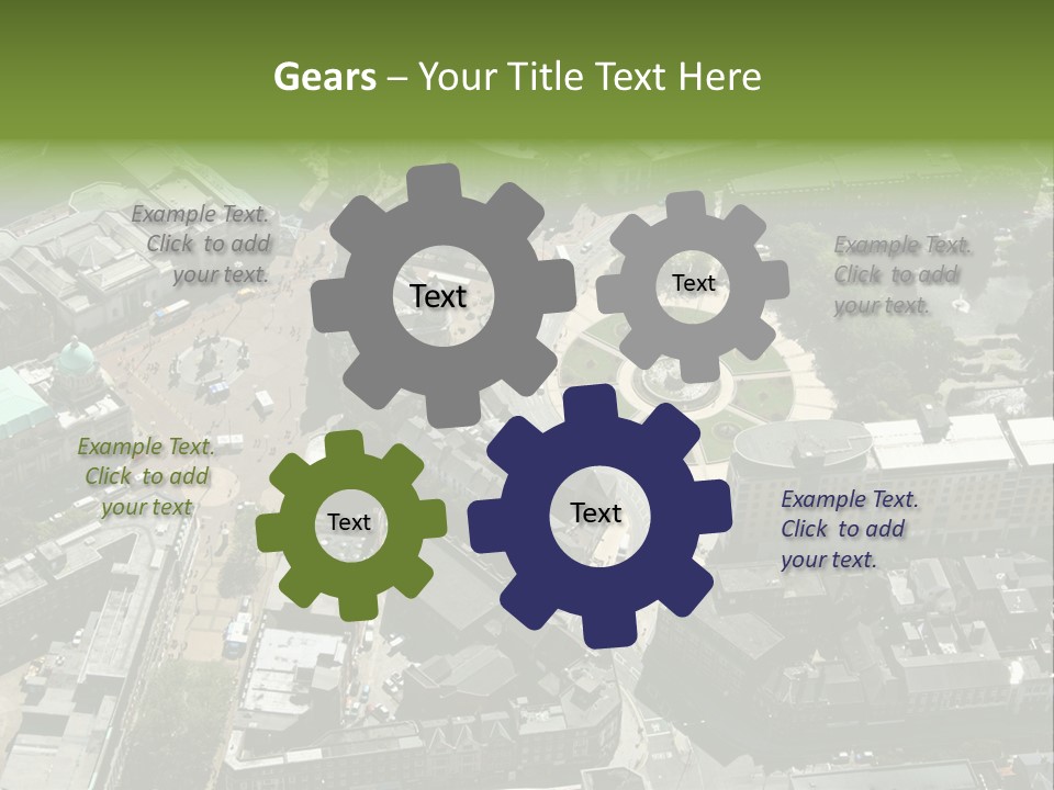 An Aerial View Of A City With Lots Of Buildings PowerPoint Template