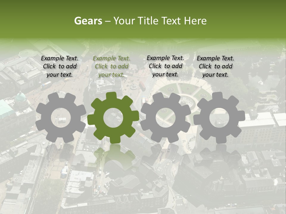 An Aerial View Of A City With Lots Of Buildings PowerPoint Template