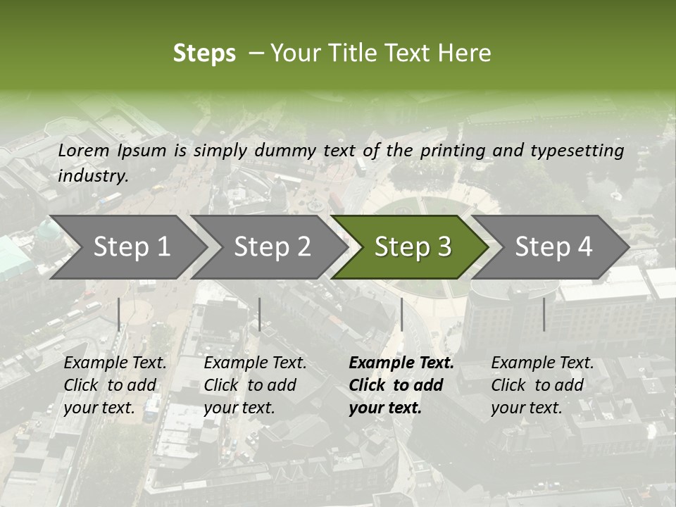 An Aerial View Of A City With Lots Of Buildings PowerPoint Template