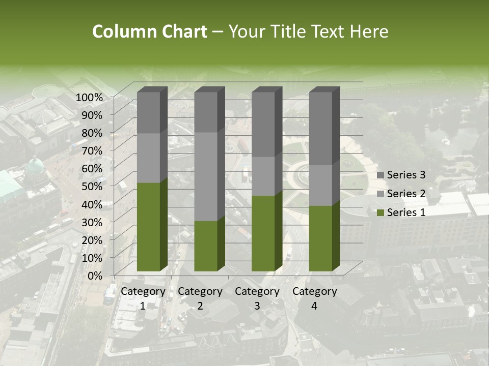 An Aerial View Of A City With Lots Of Buildings PowerPoint Template