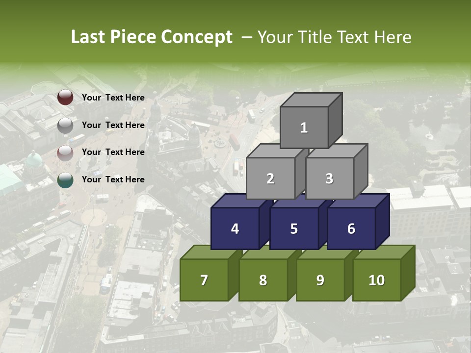 An Aerial View Of A City With Lots Of Buildings PowerPoint Template