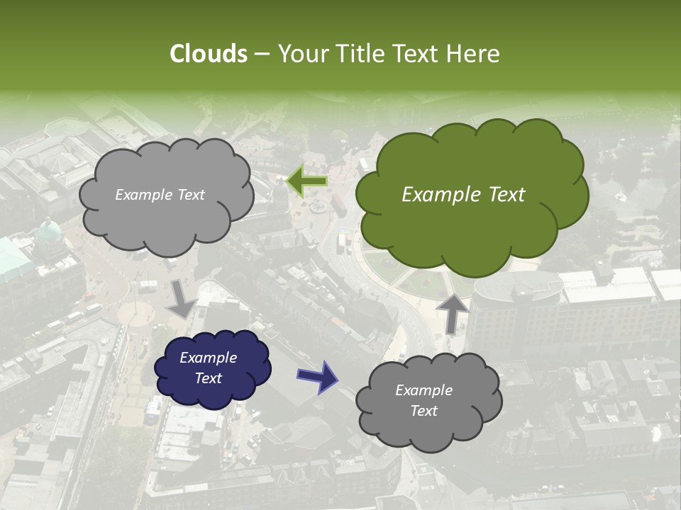 An Aerial View Of A City With Lots Of Buildings PowerPoint Template