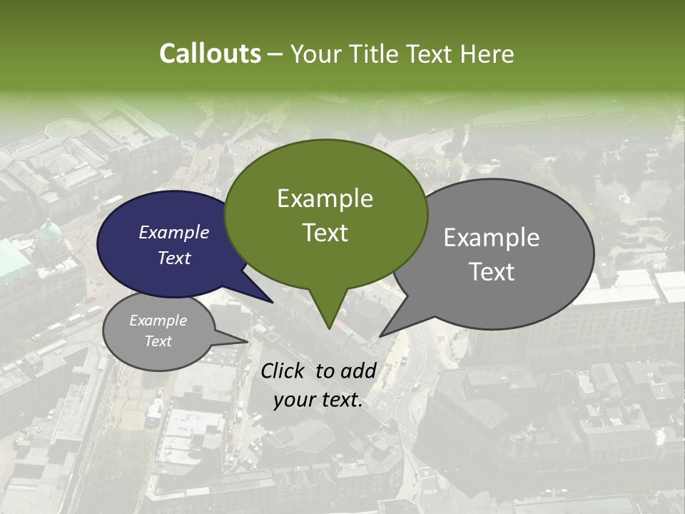 An Aerial View Of A City With Lots Of Buildings PowerPoint Template