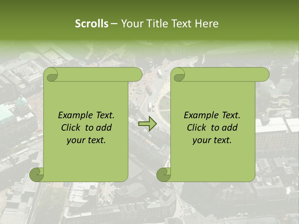 An Aerial View Of A City With Lots Of Buildings PowerPoint Template