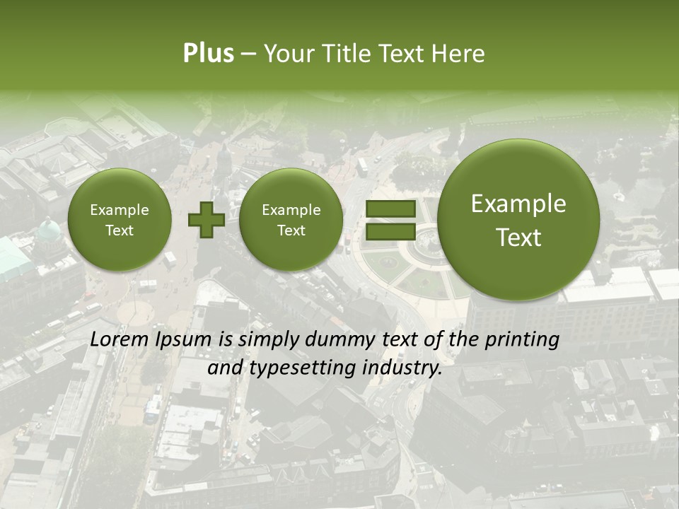 An Aerial View Of A City With Lots Of Buildings PowerPoint Template