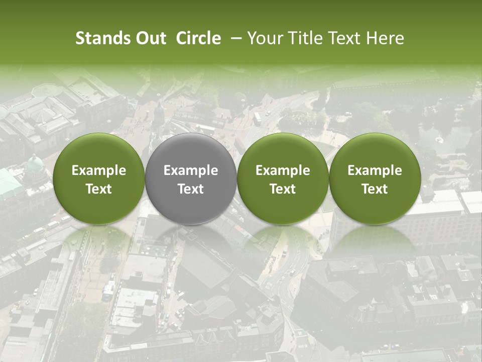 An Aerial View Of A City With Lots Of Buildings PowerPoint Template