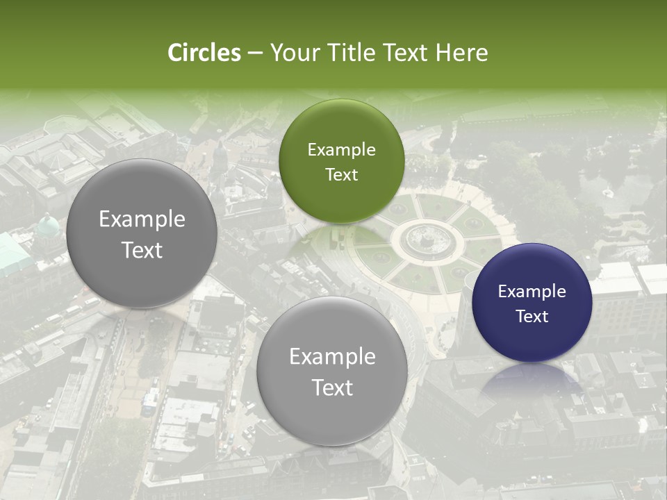 An Aerial View Of A City With Lots Of Buildings PowerPoint Template