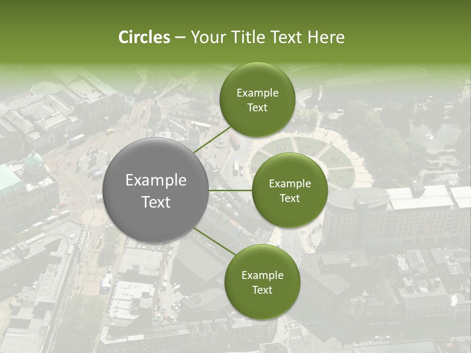 An Aerial View Of A City With Lots Of Buildings PowerPoint Template