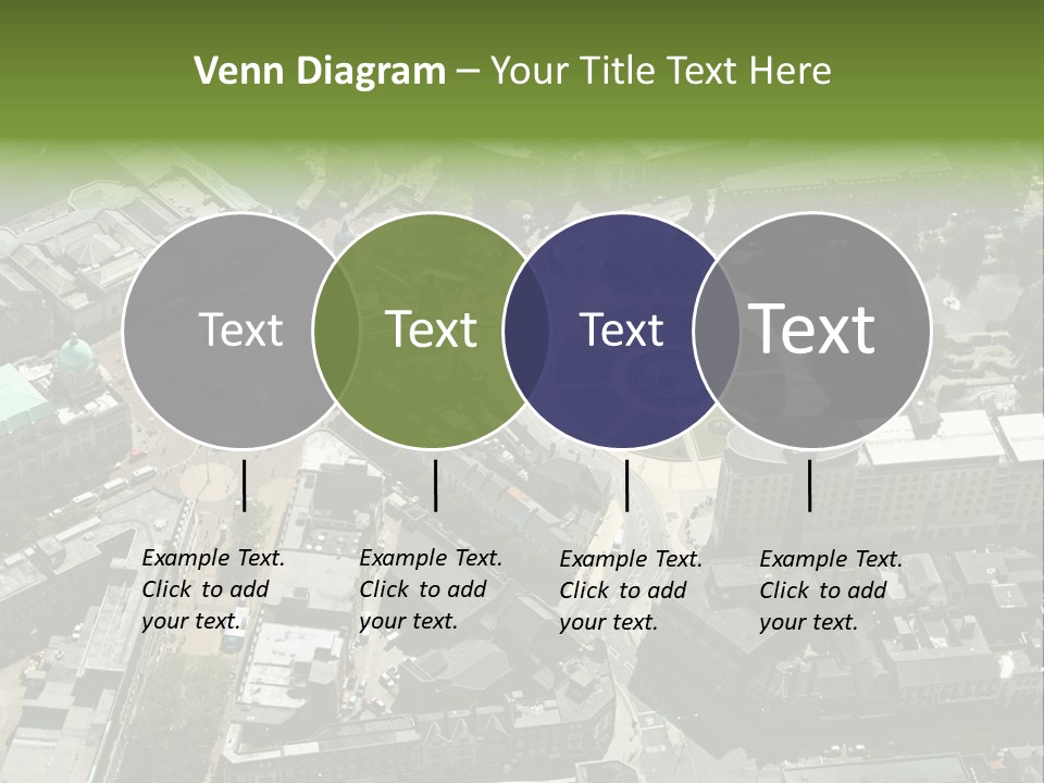An Aerial View Of A City With Lots Of Buildings PowerPoint Template