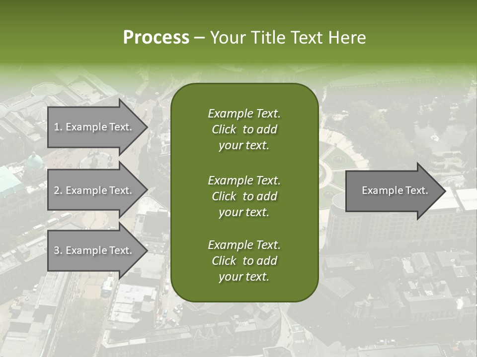 An Aerial View Of A City With Lots Of Buildings PowerPoint Template