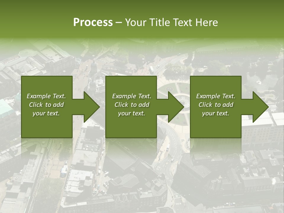 An Aerial View Of A City With Lots Of Buildings PowerPoint Template