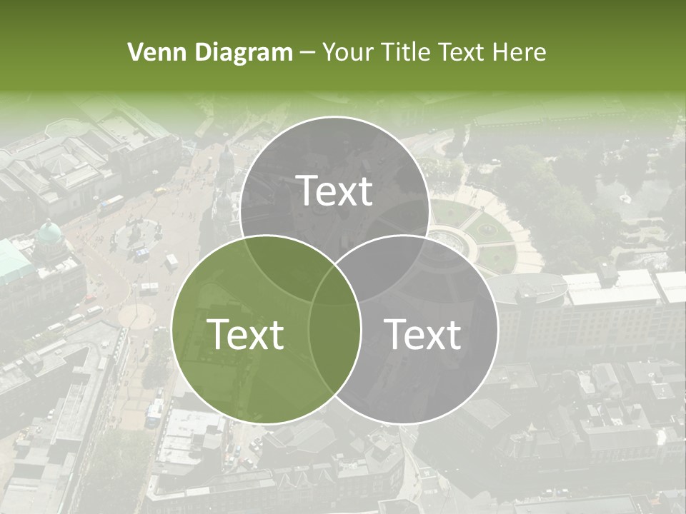 An Aerial View Of A City With Lots Of Buildings PowerPoint Template