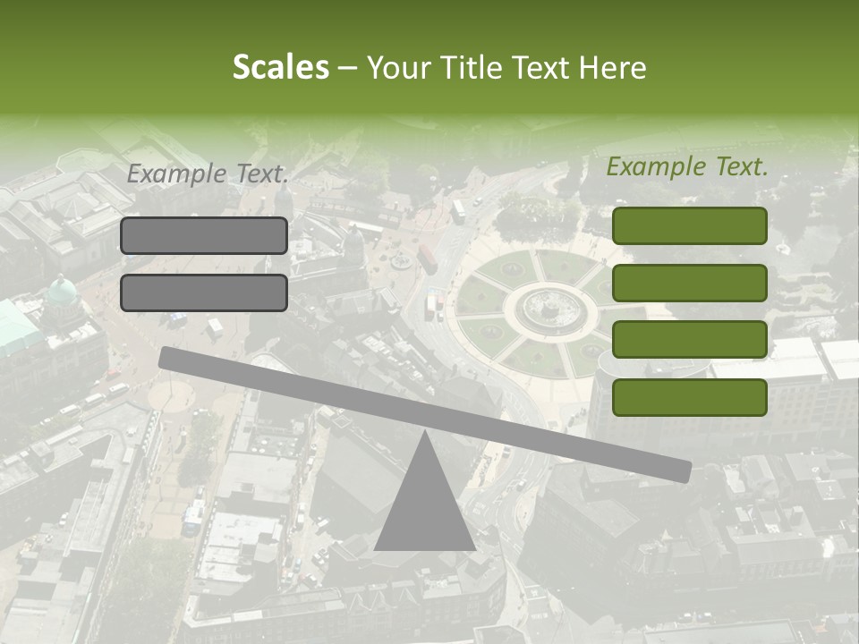 An Aerial View Of A City With Lots Of Buildings PowerPoint Template
