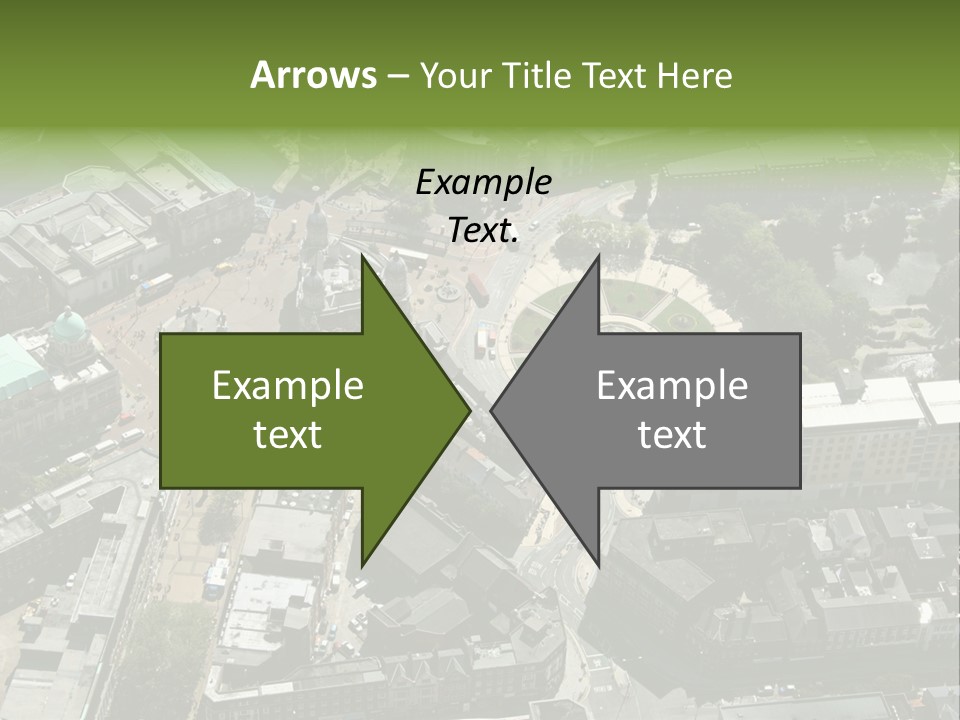 An Aerial View Of A City With Lots Of Buildings PowerPoint Template