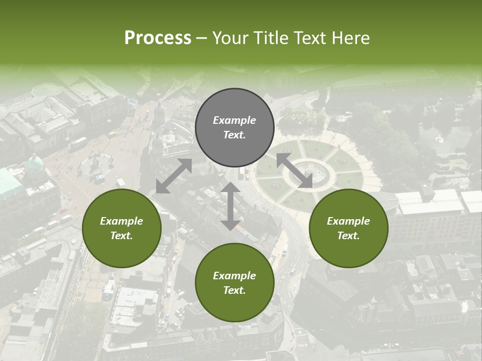 An Aerial View Of A City With Lots Of Buildings PowerPoint Template