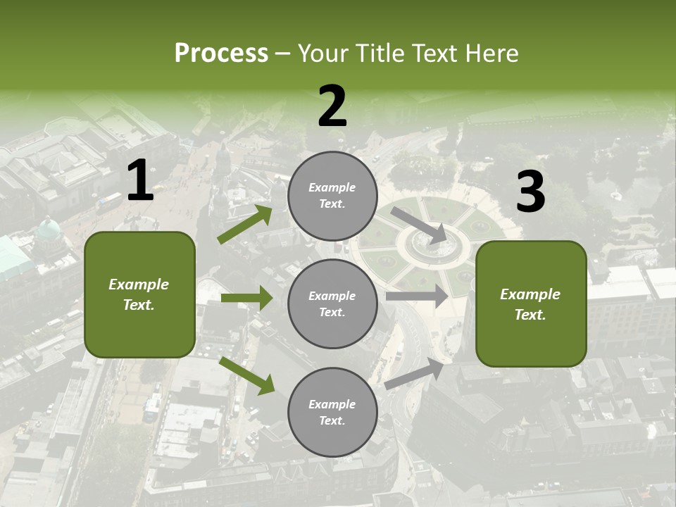 An Aerial View Of A City With Lots Of Buildings PowerPoint Template
