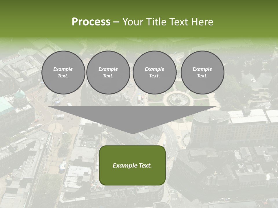 An Aerial View Of A City With Lots Of Buildings PowerPoint Template