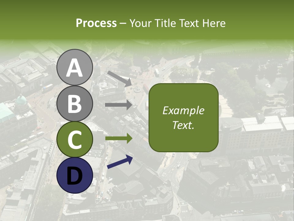 An Aerial View Of A City With Lots Of Buildings PowerPoint Template