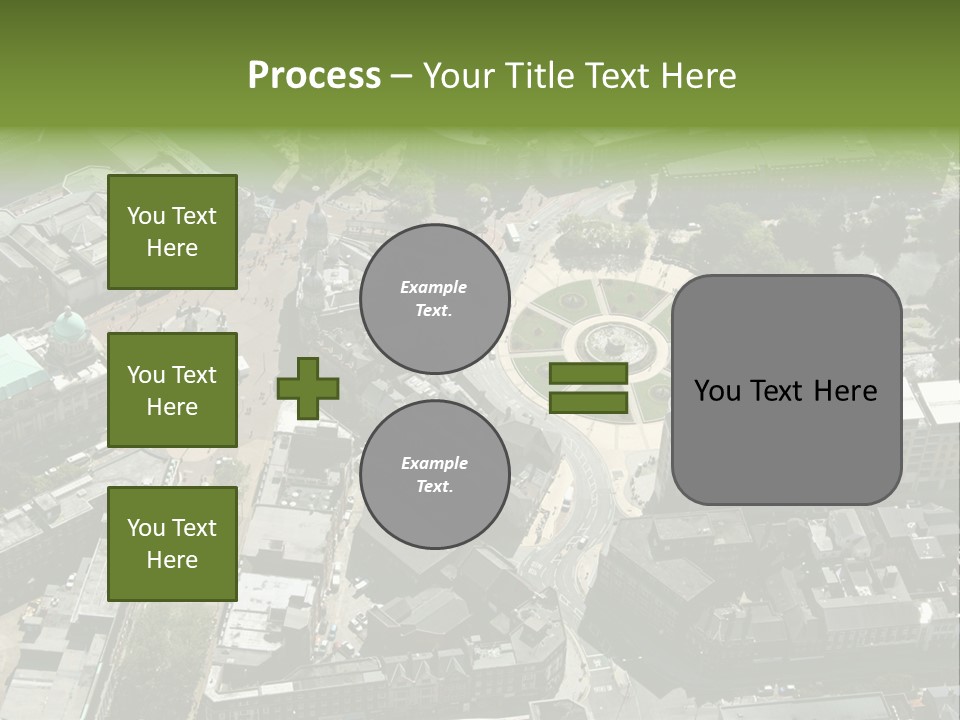 An Aerial View Of A City With Lots Of Buildings PowerPoint Template