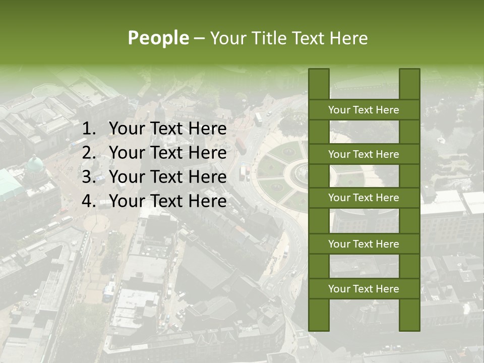 An Aerial View Of A City With Lots Of Buildings PowerPoint Template