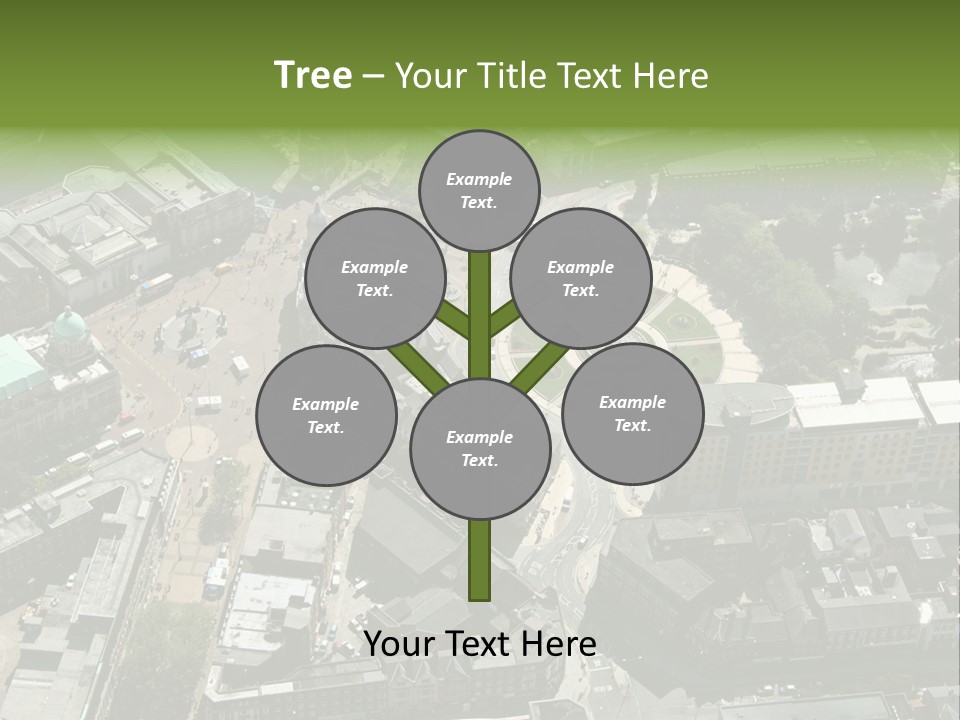 An Aerial View Of A City With Lots Of Buildings PowerPoint Template