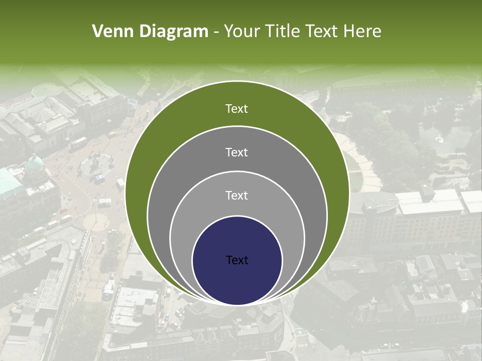 An Aerial View Of A City With Lots Of Buildings PowerPoint Template