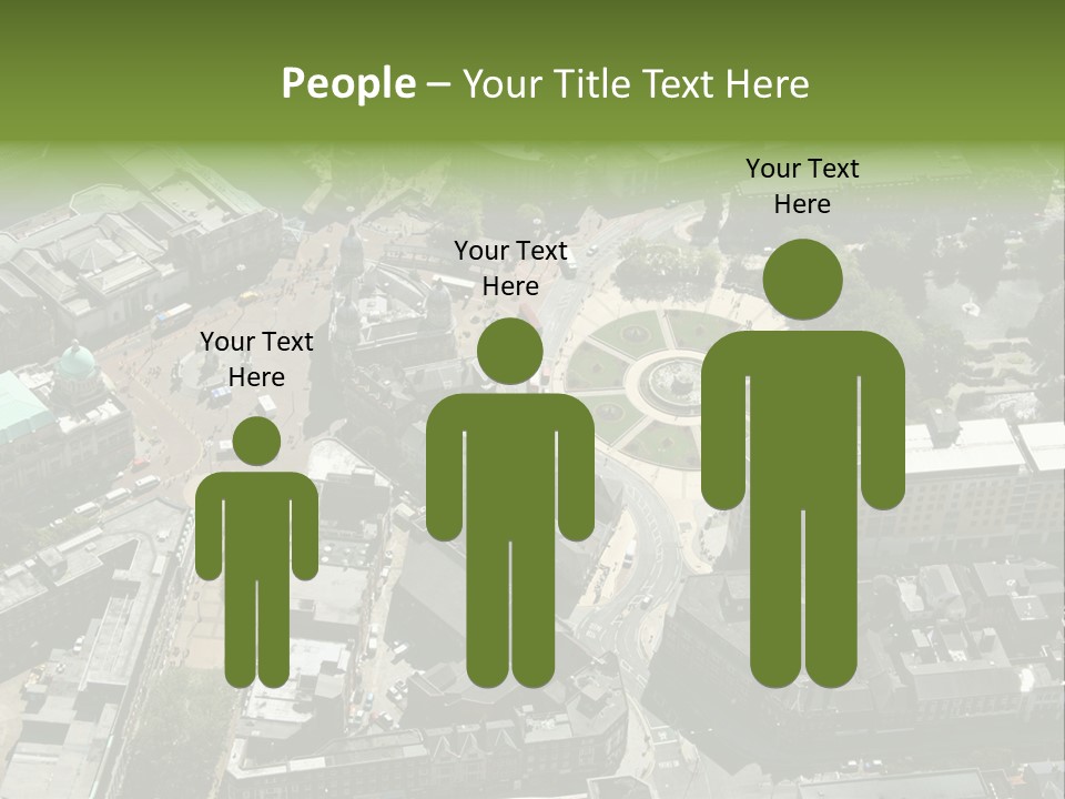An Aerial View Of A City With Lots Of Buildings PowerPoint Template