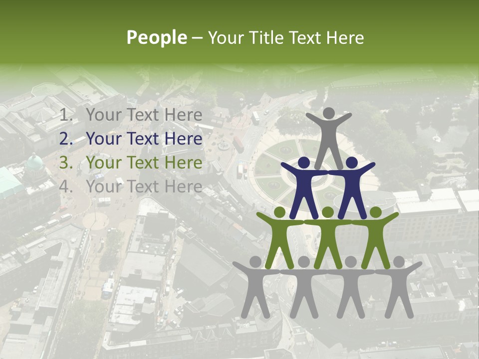 An Aerial View Of A City With Lots Of Buildings PowerPoint Template