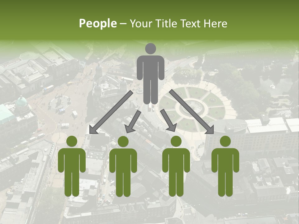 An Aerial View Of A City With Lots Of Buildings PowerPoint Template