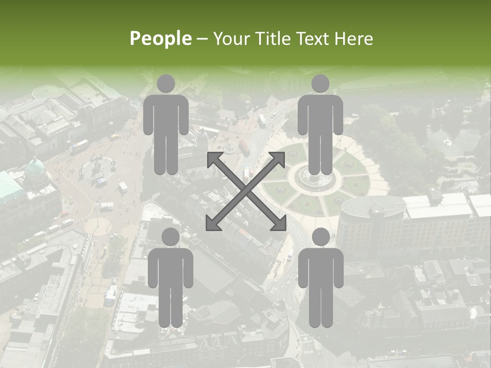 An Aerial View Of A City With Lots Of Buildings PowerPoint Template