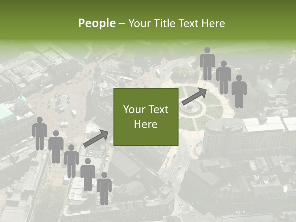 An Aerial View Of A City With Lots Of Buildings PowerPoint Template